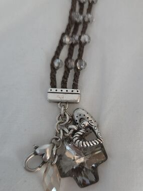 Brighton Crystal Heart Charm Bracelet